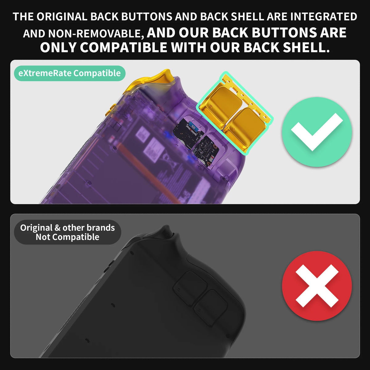 eXtremeRate Replacement Full Set Buttons for Steam Deck LCD 