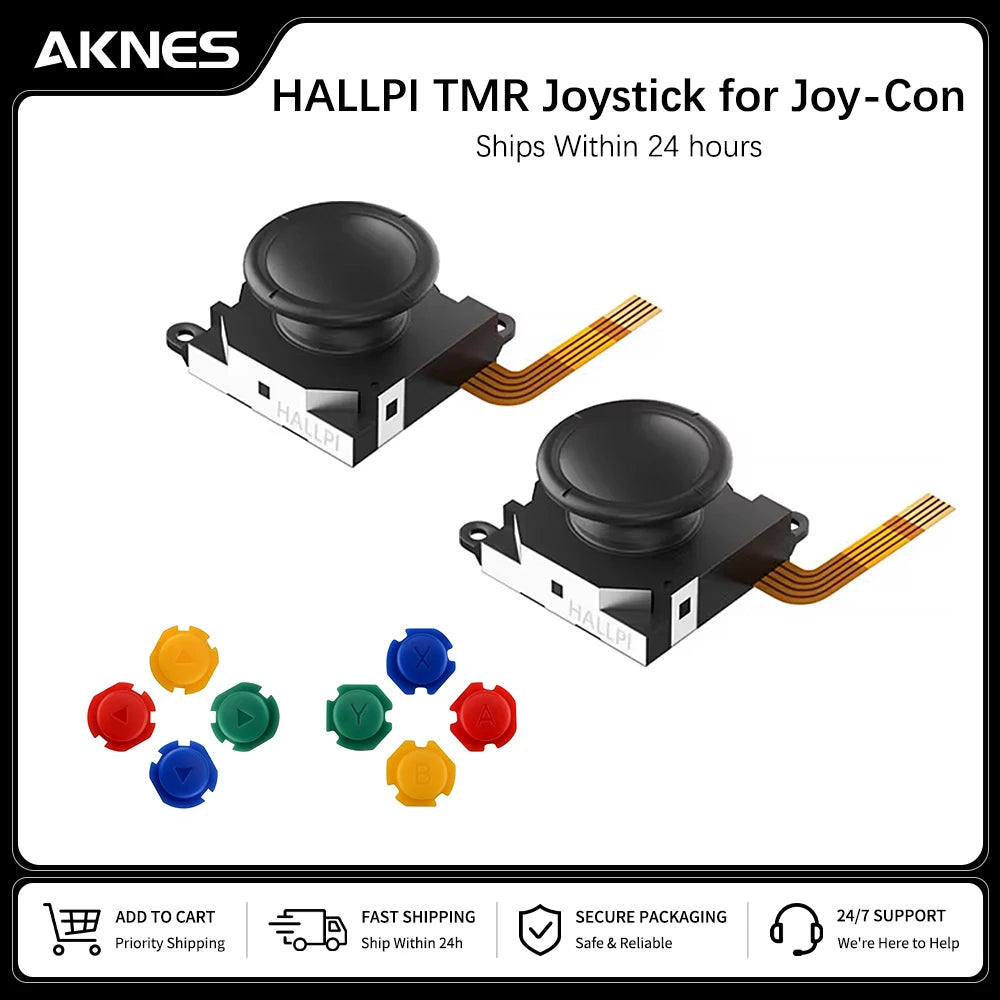 HALLPI AKNES TMR Joystick for Joy-Con Replacement No Driftin