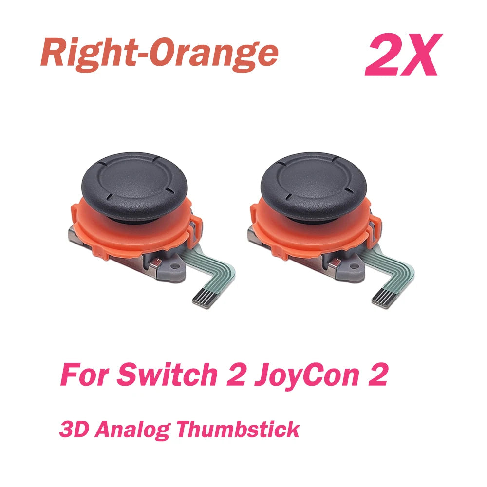 1/2pcs Blue Orange Thumbstick for Nintendo Switch 2 JoyCon 2 for NS2 Joy-Con 2 Replacement Left Right Button 3D Analog Joystick
