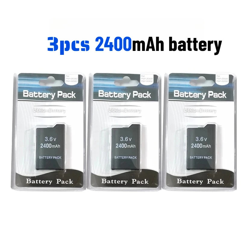 2400/3600mAh Lithium Battery For PSP-2000 PSP-3000 PSP-3004 Slim Game Console Long Lasting Safe Replacement Battery