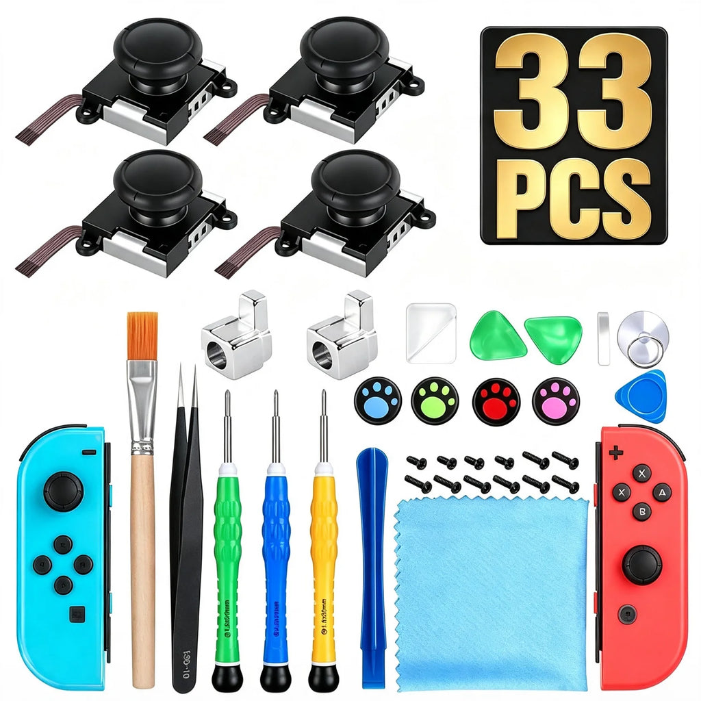33In1 Joycon Joystick Replacement Kit for Nintendo Switch Ns
