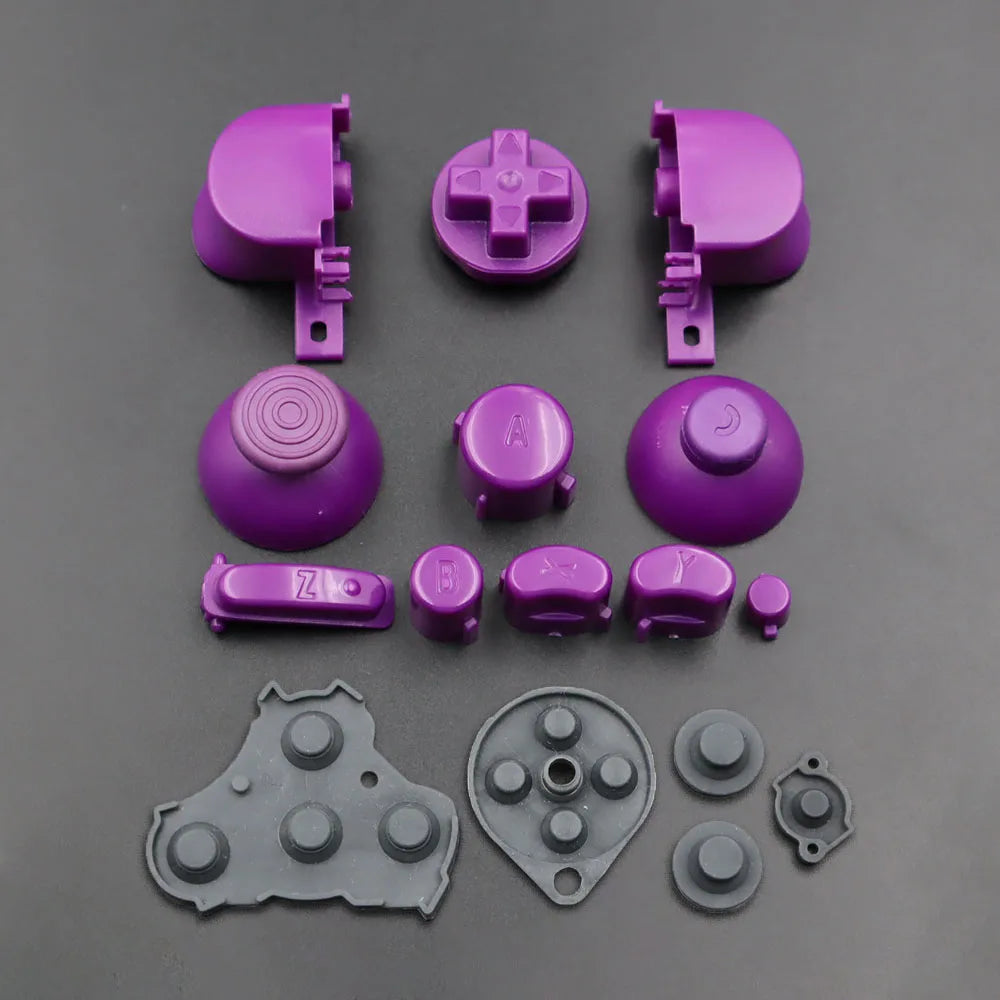 1Set Button For GameCube NGC Gamepad Power ON OFF Key A B X Y L R D Pads Mod Kit Silicone Pads Rubber Conductive Button
