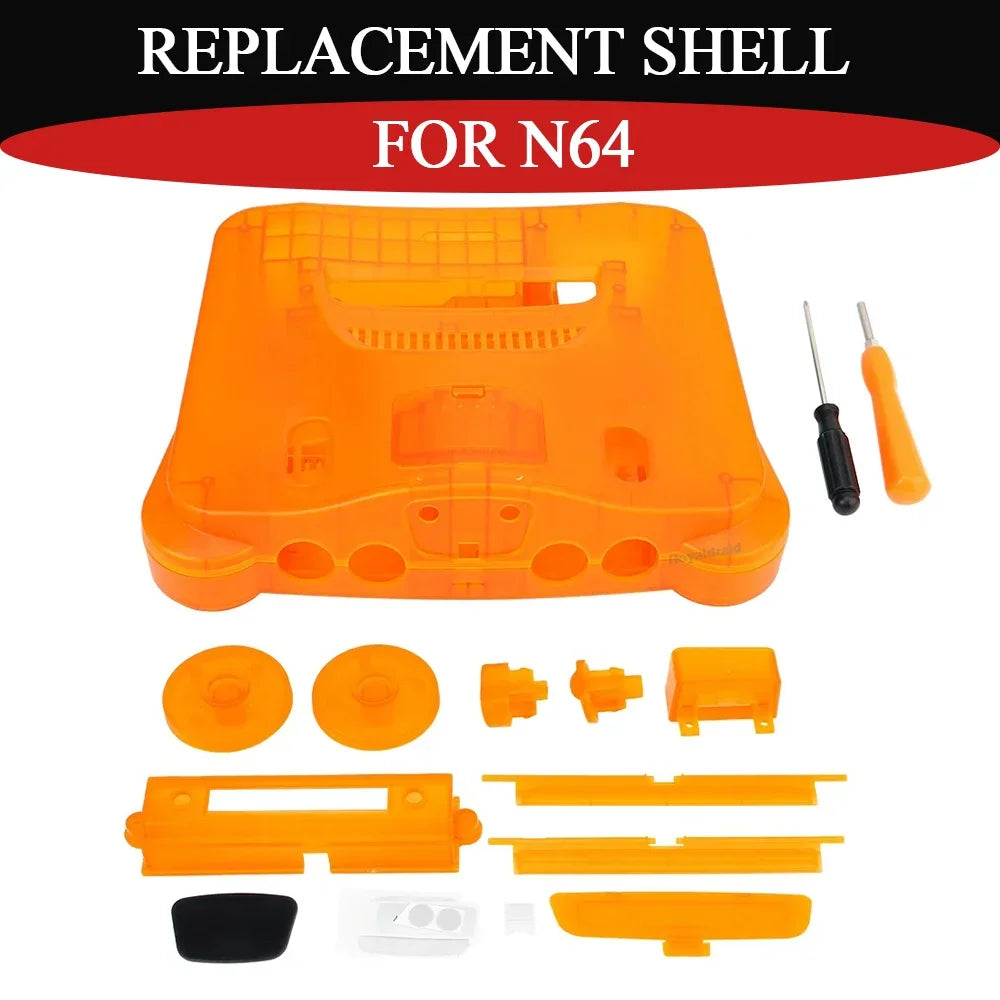 10 Colors Durable Full Housing Translucent Box For N64 Repla