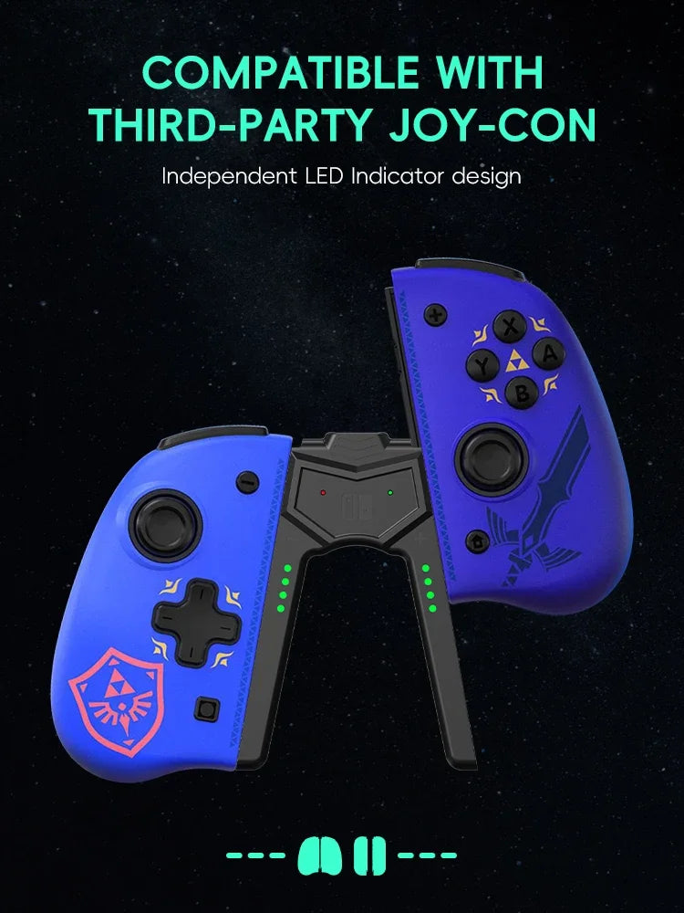 Charging Grip for Joycon Controller Handle Bracket Charger D