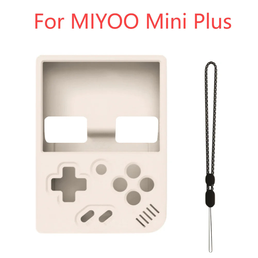 Protective Cover for MIYOO Mini Plus Game Console Silicone Case Gaming Console Sleeve Skin Anti-Slip with Lanyard for MIYOO Mini
