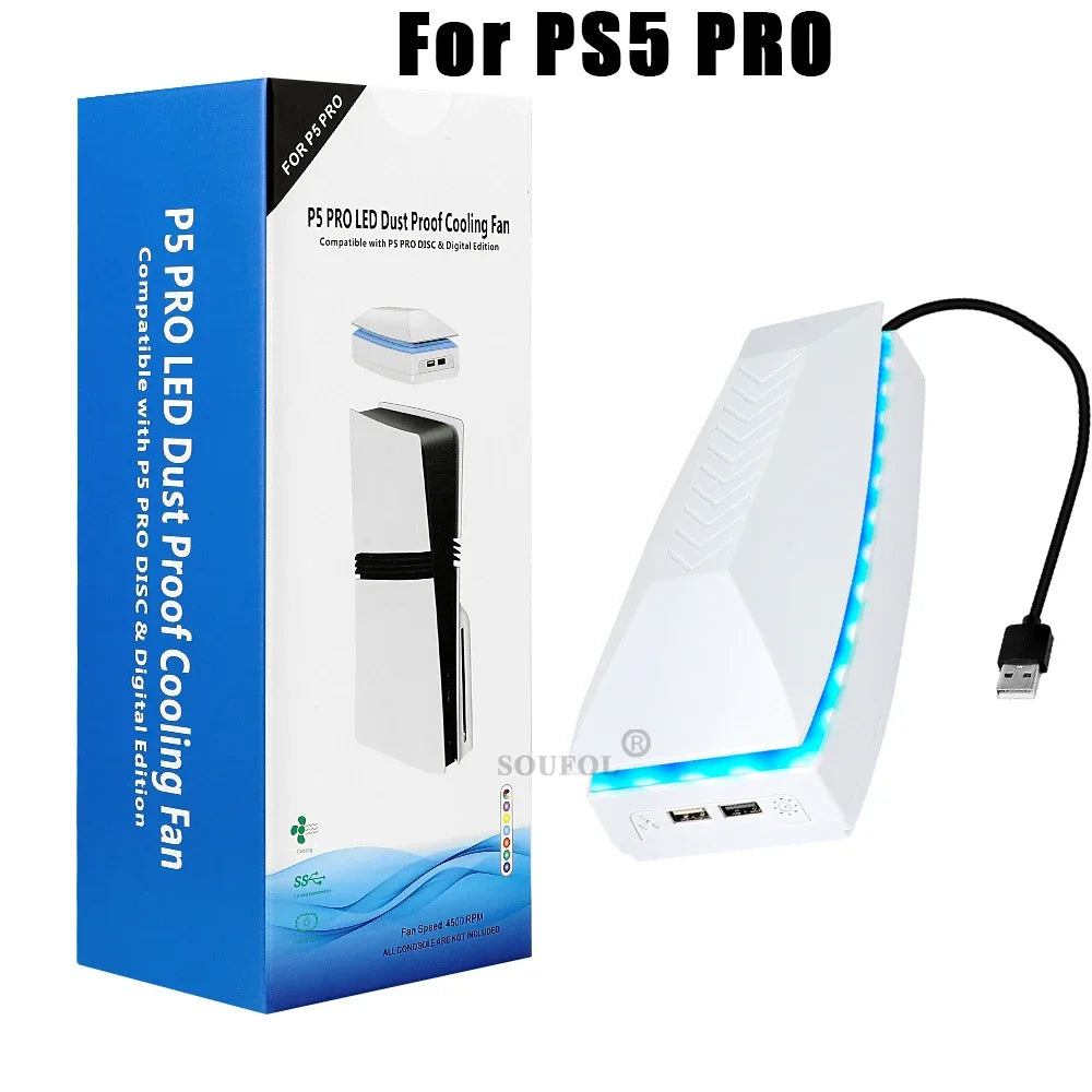 New Upper Cooling Fan for PS5 PRO Console Base Game Cooler S