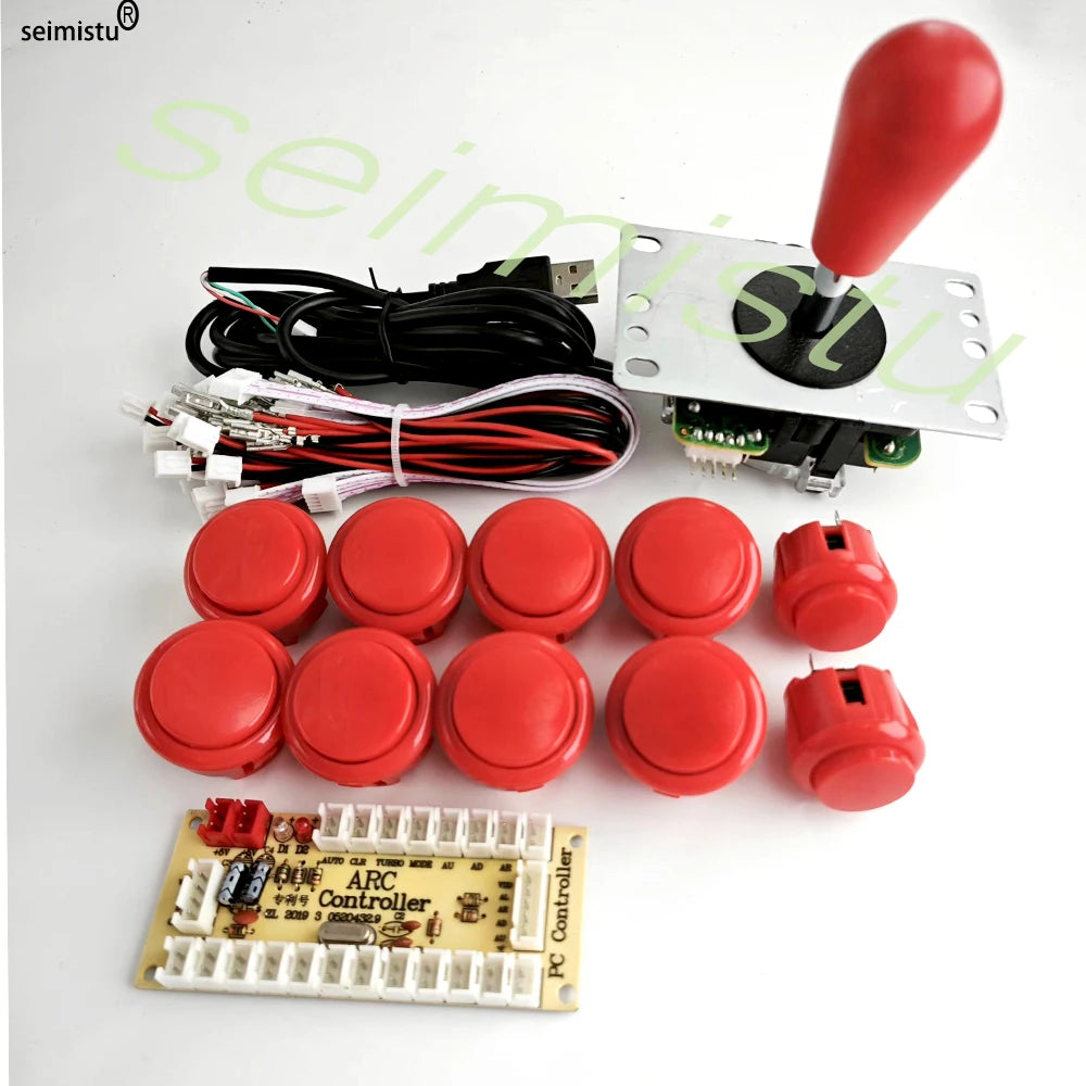 Copy SANWA Kit Game Machine Arcade Console DIY Kit Push Buttons For PC Raspberry Pi Zero Delay USB Board Controller