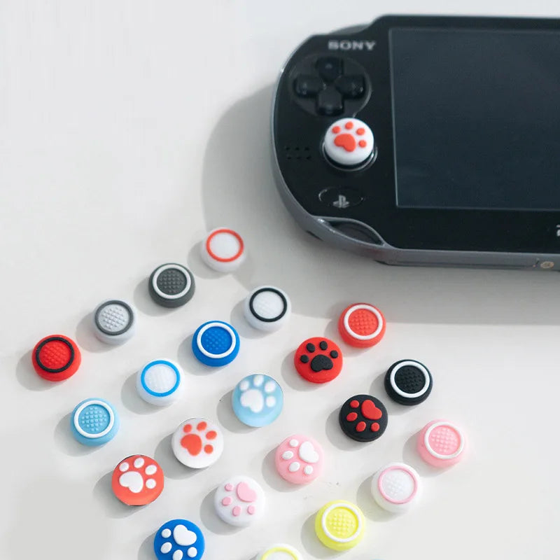 4pcs Silicone Soft Thumb Stick Grip Cap Joystick Cover For S