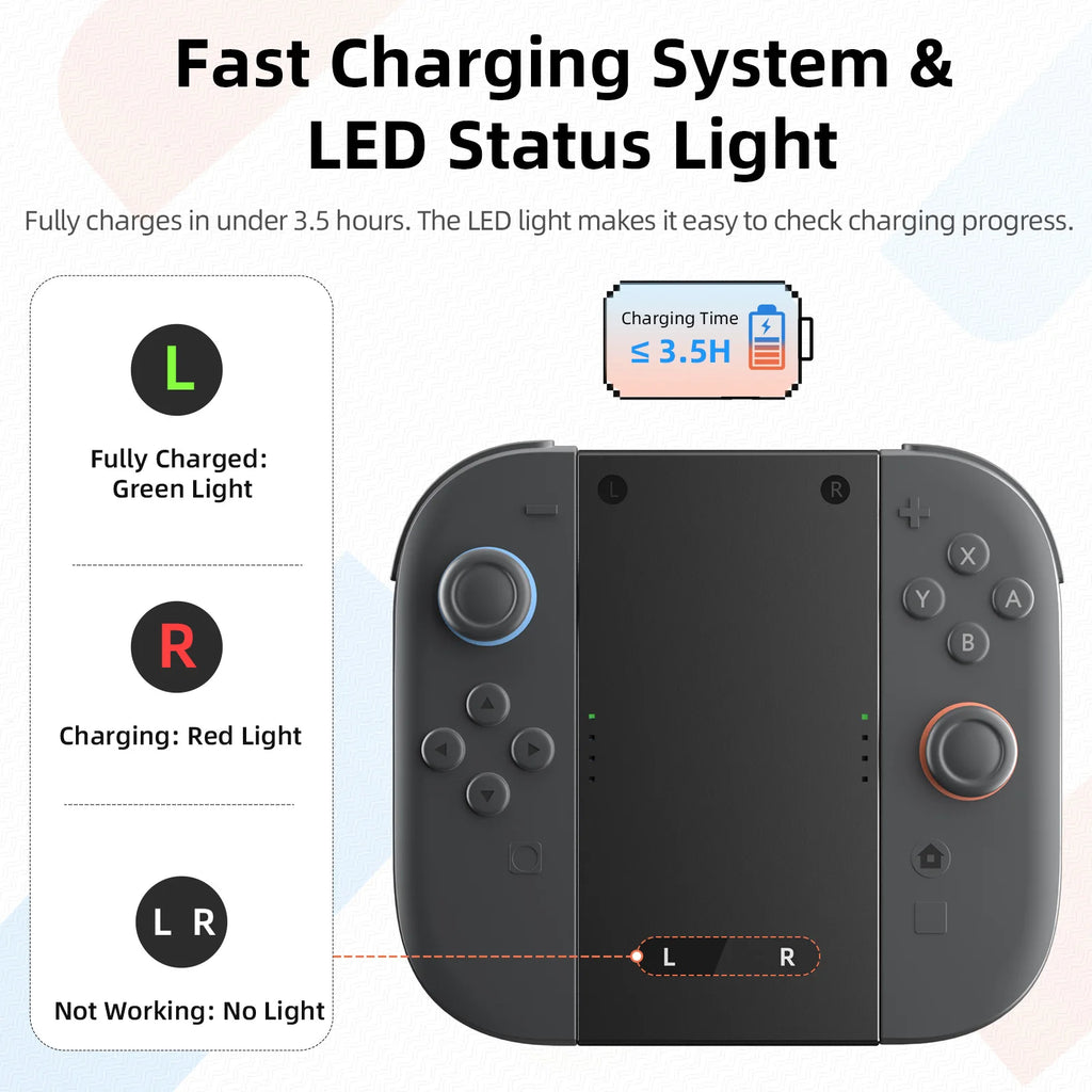 Aolion For Switch 2/1 Joy-con Charging Grip Bracket Handle G