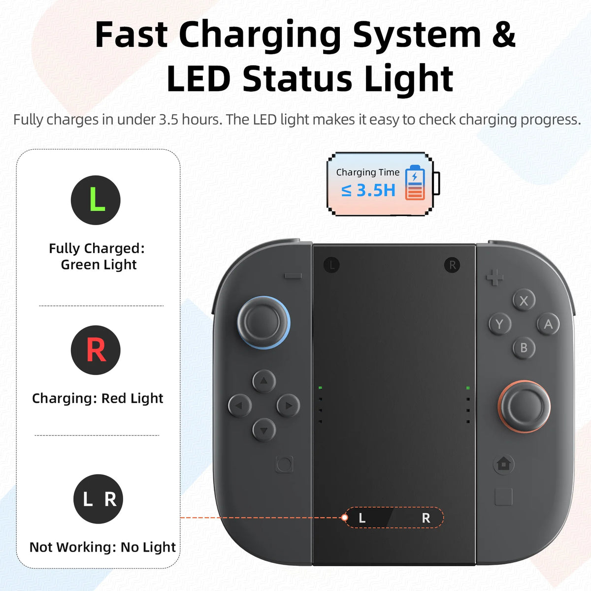 Aolion For Switch 2/1 Joy-con Charging Grip Bracket Handle G