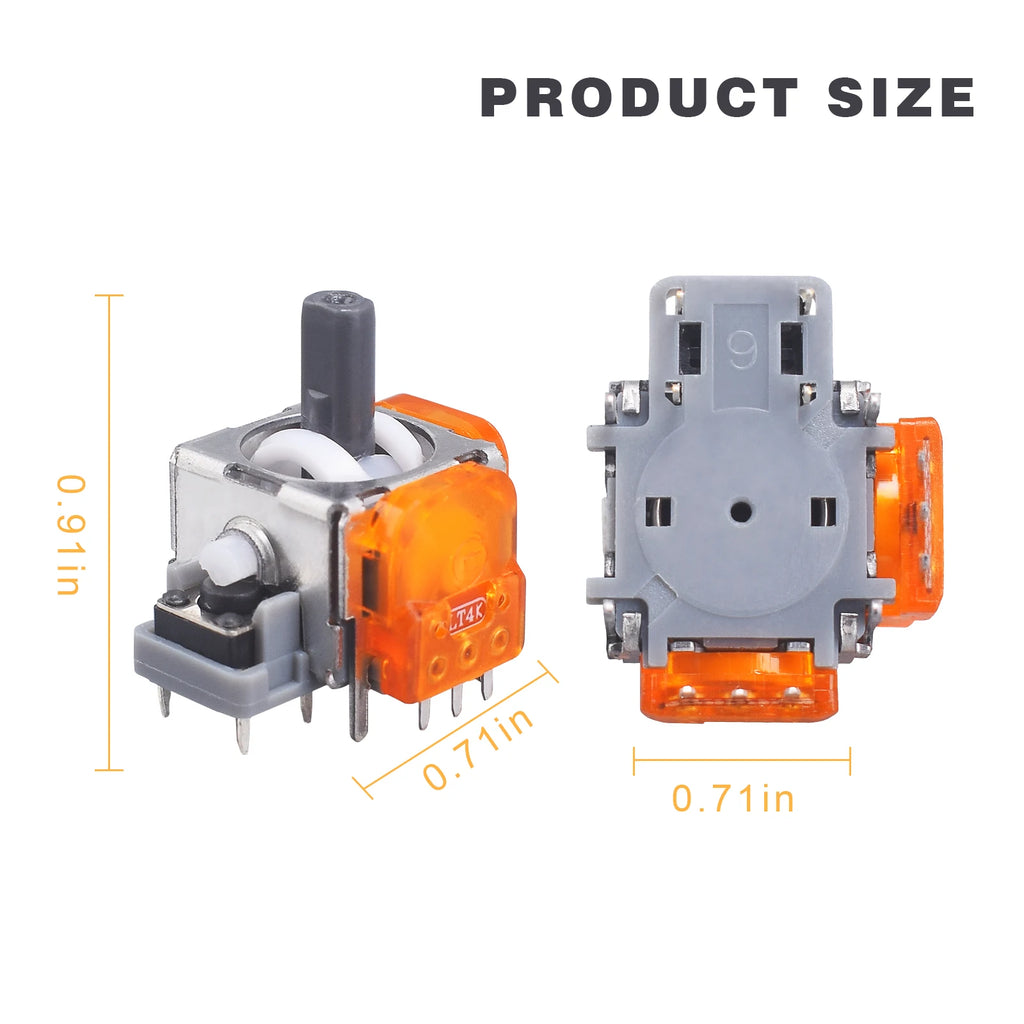 2Pcs Tmr Electromagnetic Induction Joystick Replacement 3D A