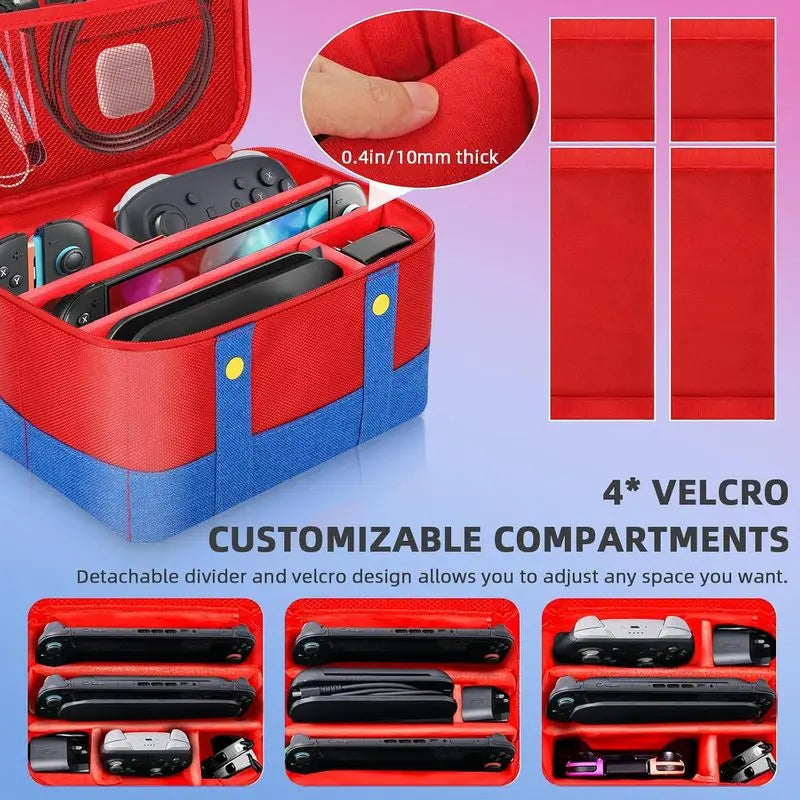 Cute Waterproof Oxford Carry Case for Nintendo Switch 2/1/Li