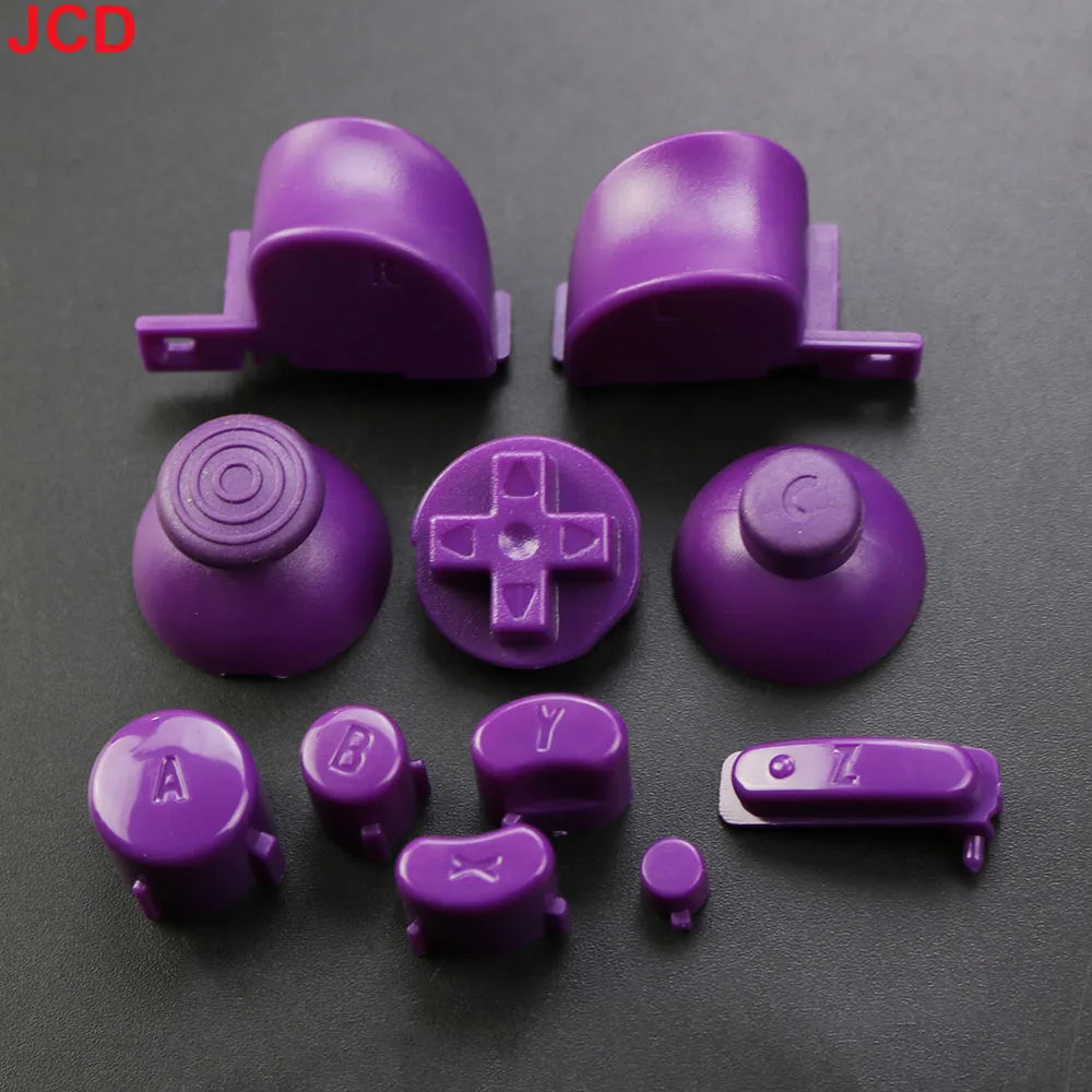 JCD 1Set Full Set L R ABXY Z Keypads Buttons With 3D Thumbsticks Caps For GameCube For NGC D Pads Power ON OFF Buttons Replace