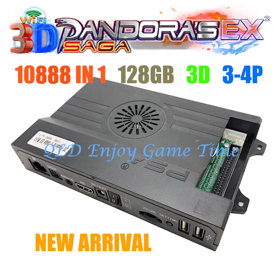 128GB 3D Pandora Saga EX2 Arcade Box 10888 in 1 For DIY Kit 