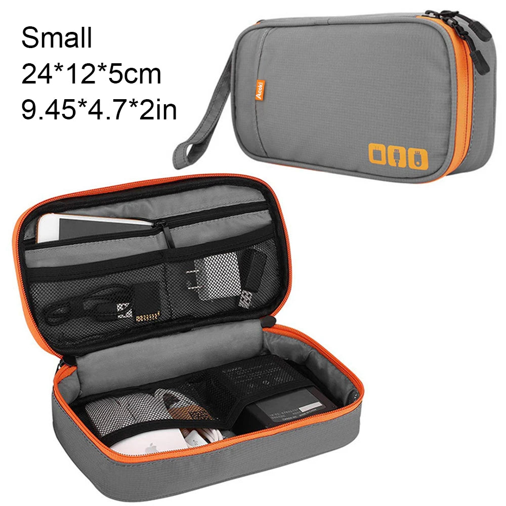 Portable Electronic Accessories Travel case Cable Organizer Bag Gadget Carry Bag for iPad Cables Power USB Flash Drive Charger