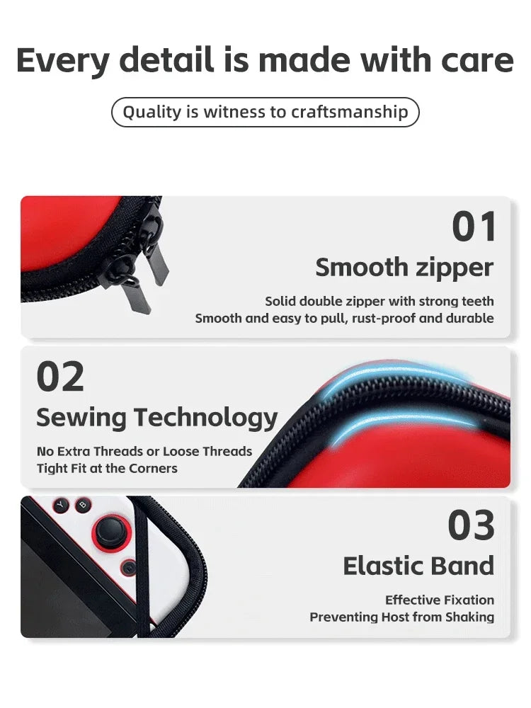 Portable Hard Shell Carrying Case for Switch Console Waterpr