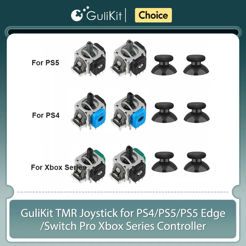 GuliKit NS51 TMR Joystick with Stick Cap for PS4 PS5/PS5 Edg