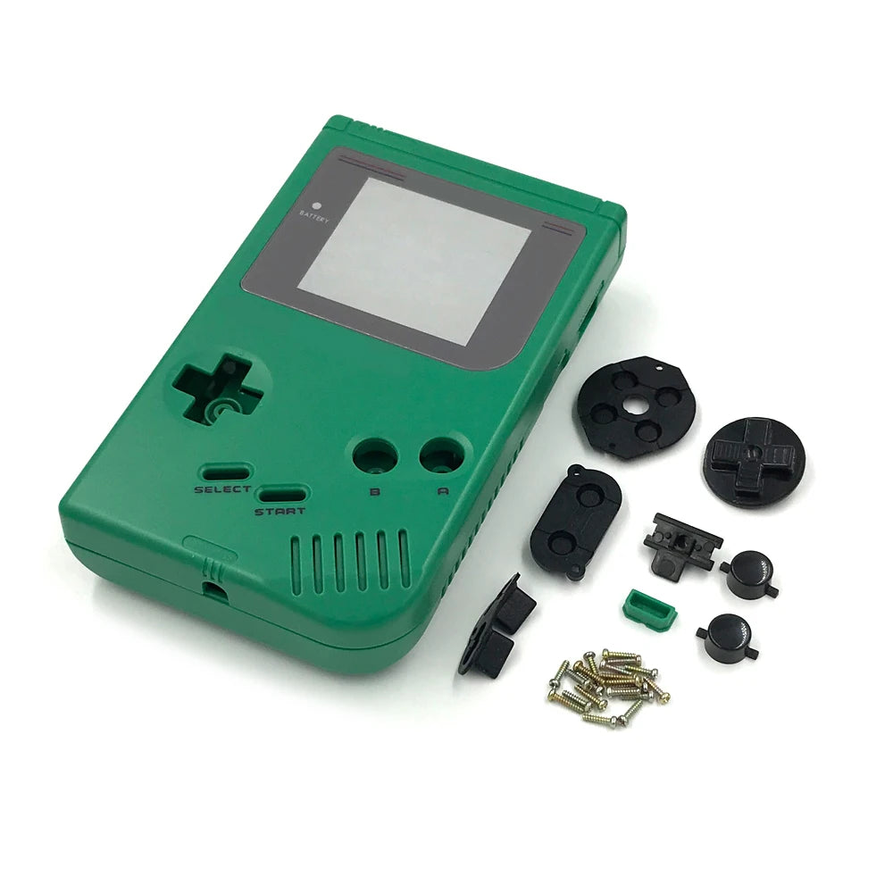 Full Shell Case for GameBoy Classic GB DMG Console Housing W/ Button Screw Rubber Pads Kits Replacement