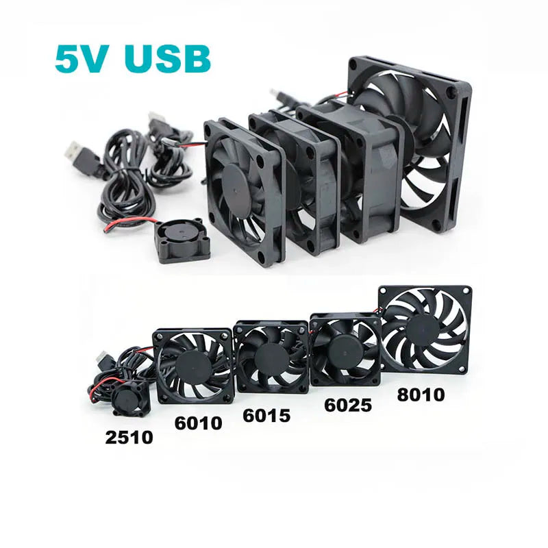 2510 8010 6010 6015 6025 6CM 8CM 60x60x25mm 80x80x10mm DC 5V