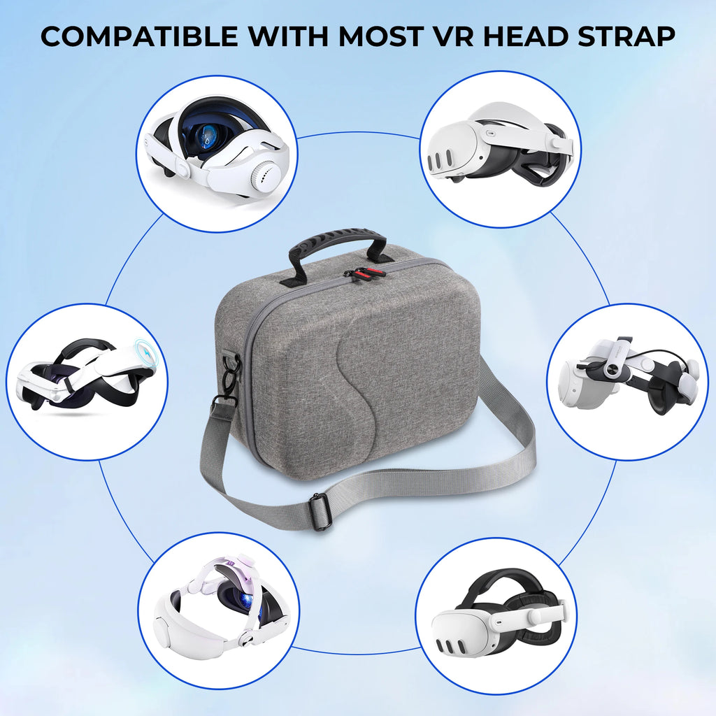 Carrying Case for Meta Quest 3 Hard Shell Travel Bag with Oc