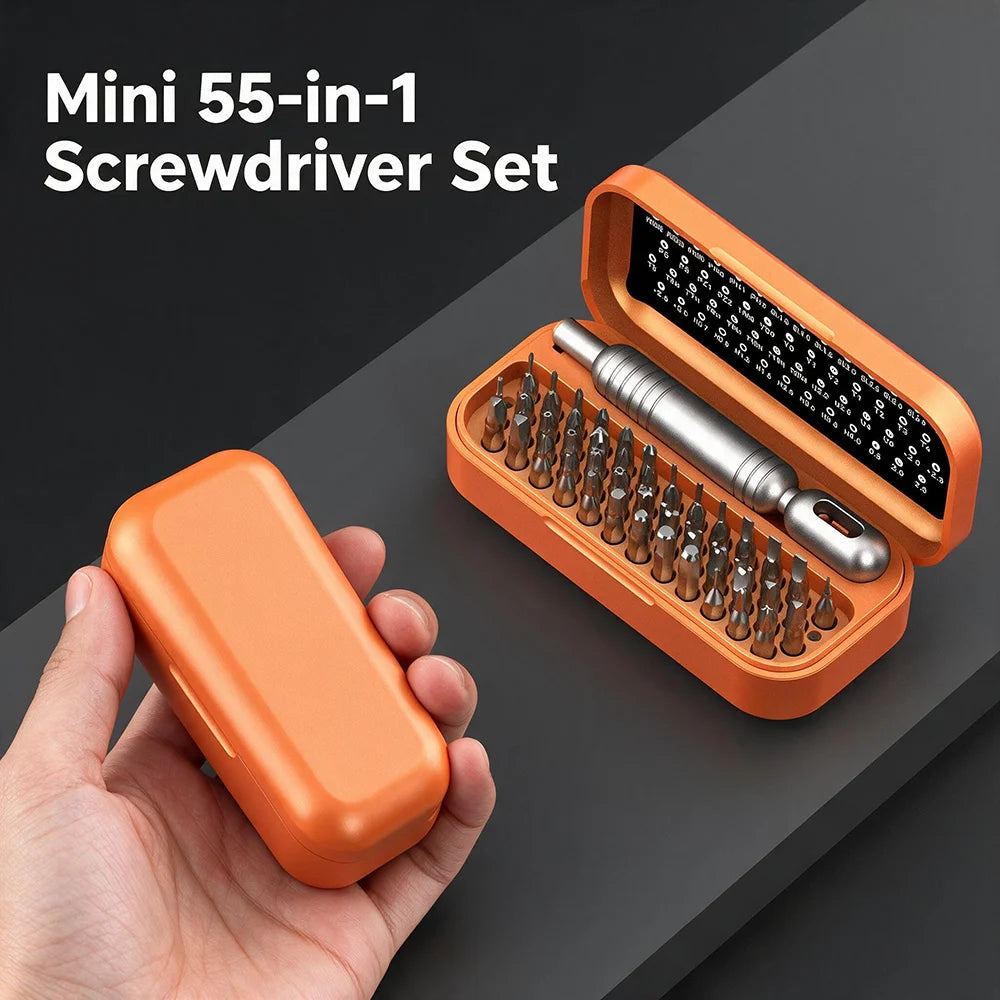 55PCS Mini Precision Screwdriver Set CRV Magnetic Bits Repai