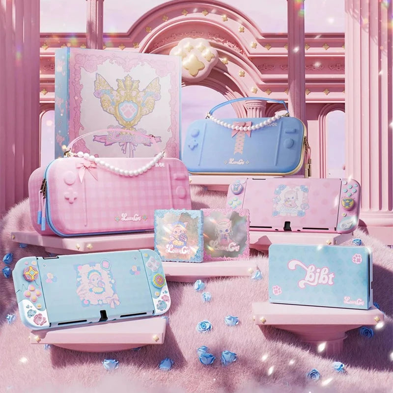 For Switch 2 Lolita Cat Protective Case Set Contain Game Con