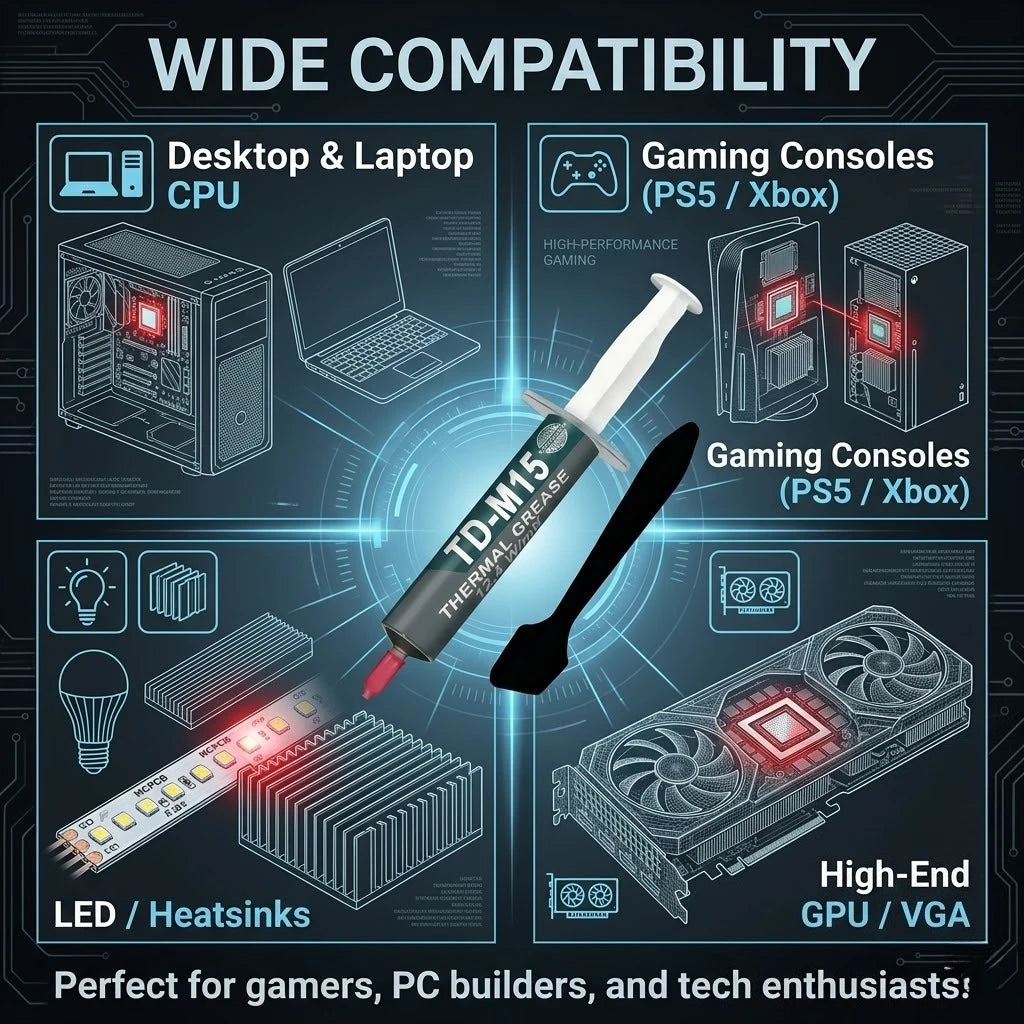 12.4W/mK High Conductivity Thermal Paste Grease with Spatula