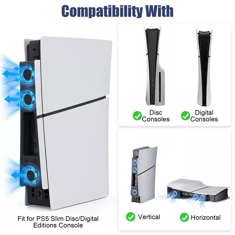 Silent Enhanced Cooling Fan For Slim Console(Digital/Disc) W