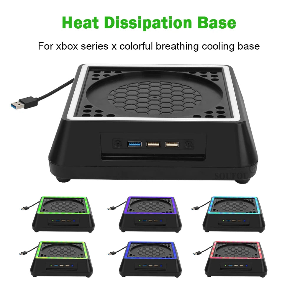 For Xbox Series X Console Cooling Fan Led Light External Hea