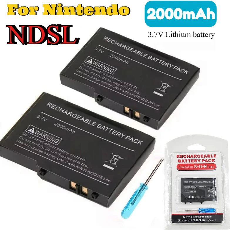 Game Console Built-in Battery for Nintendo NDSL Host Batteri