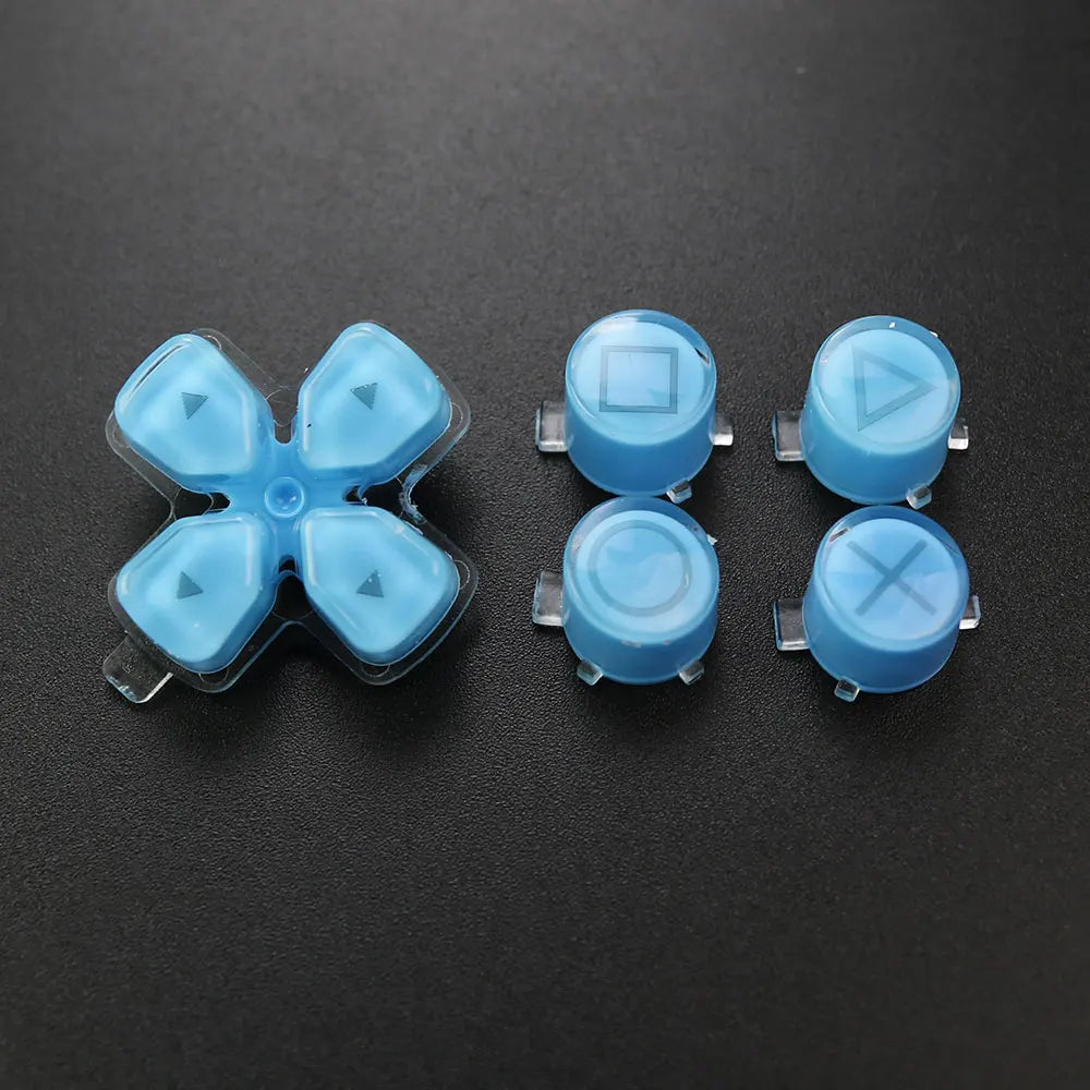 1Set For PS5 V1 V2 V3 Controller Gamepad Crystal Button A B X Y D Pad Cross Direction Function Key Replacement
