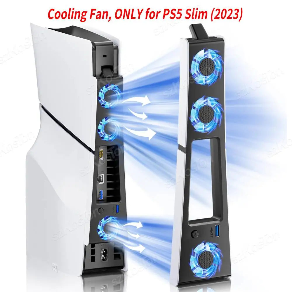 For PS5 Slim Efficient Cooling System Gaming Cooling Fan wit