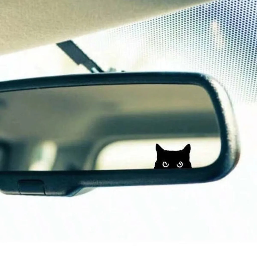 Cat Peeker Decal Car Decal Black Cat Peeker Sticker Blank Button Vinyl Decal Car Stickers Vinyl Stickers Eject Sticker