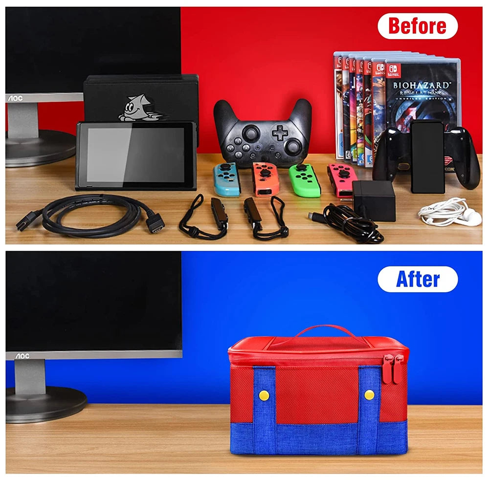 Large Carrying Case for Nintendo Switch OLED Console Pro Con