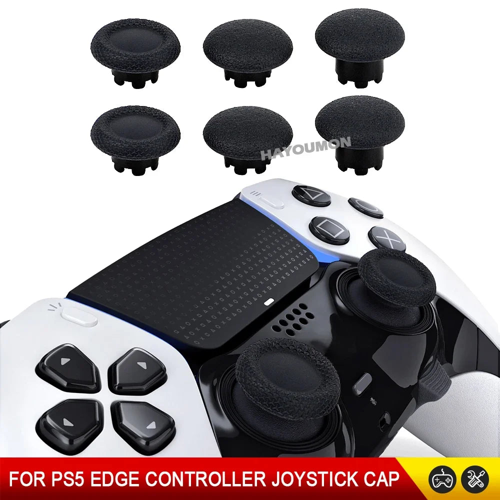 6PCS/Set White Black Replacement Thumbstick for PS5 Edge Con