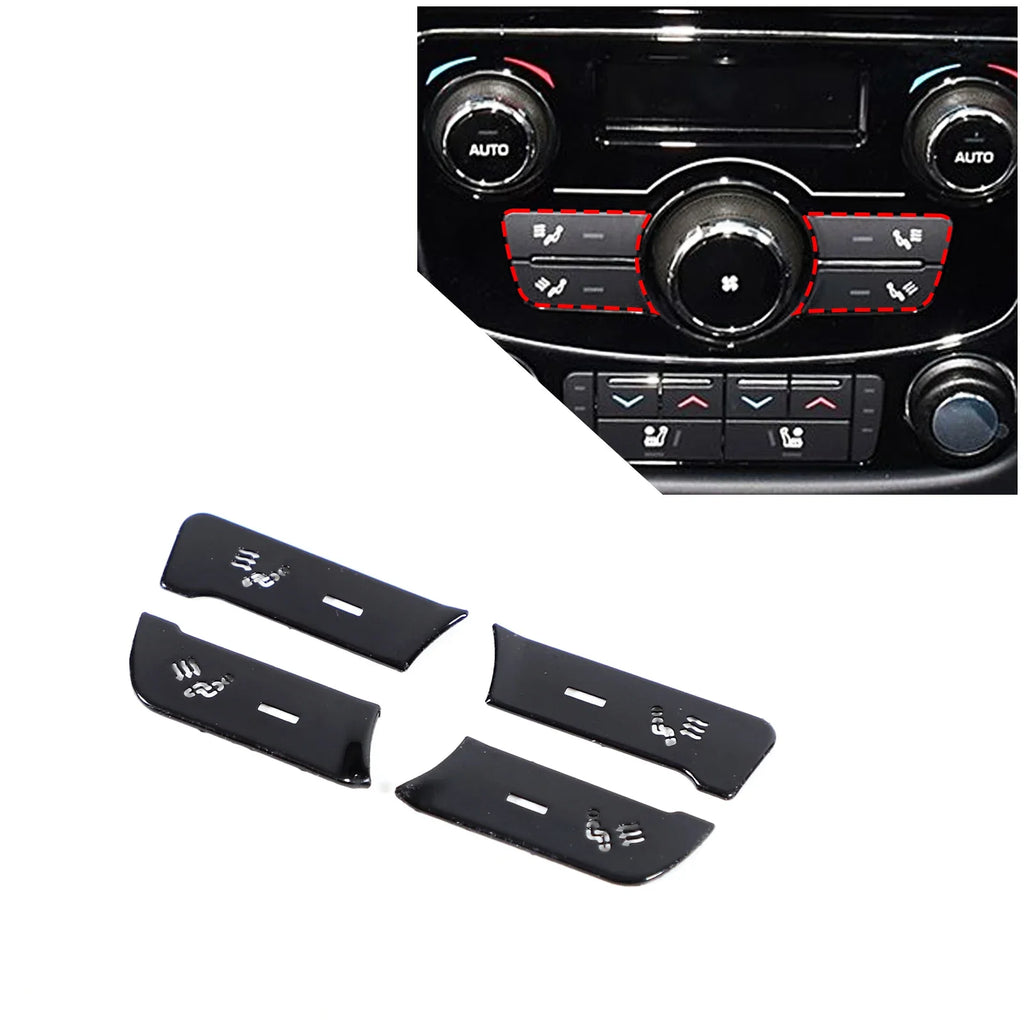 For Jaguar XF XJ 2010-2019 Aluminum Alloy Black Button Stickers Car Accessories Interior AC Gear Switch Repair Decals