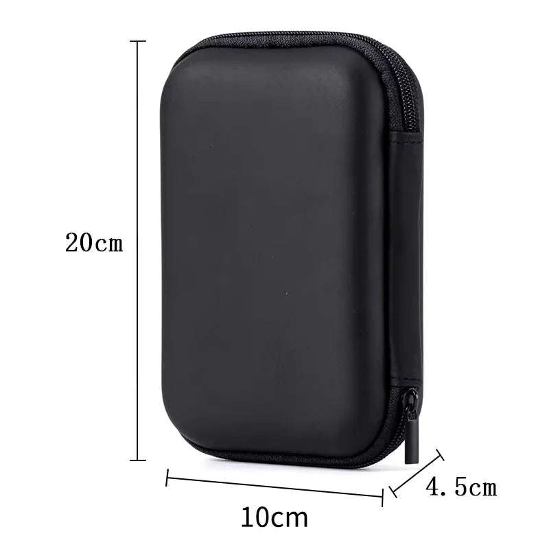 Portable Waterproof Hard Carrying Case Bag+9H Tempered Glass Film Screen Protector for Trimui Smart Pro Handheld Game Console