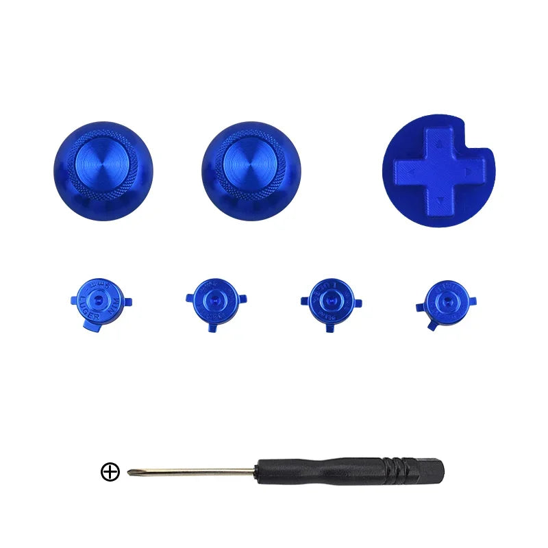 DATA FROG Replacement Thumb Sticks ABXY Buttons Metal Parts for Switch Pro Controller Joystick Repair Kit