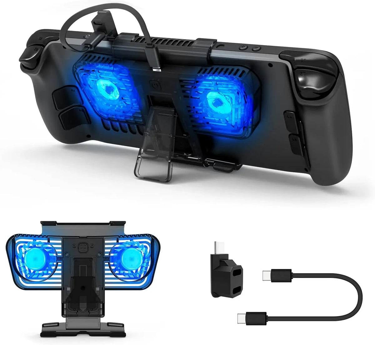 Steam Deck Cooling Fan Dual Cooling Fan for Rog Ally Nintend