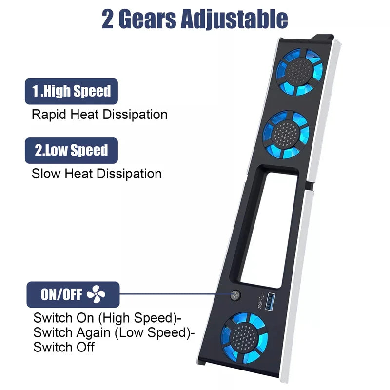 Silent Enhanced Cooling Fan For Slim Console(Digital/Disc) W