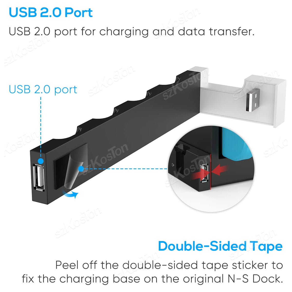 Controller Charger Dock Compatible with Nintend Switch OLED 