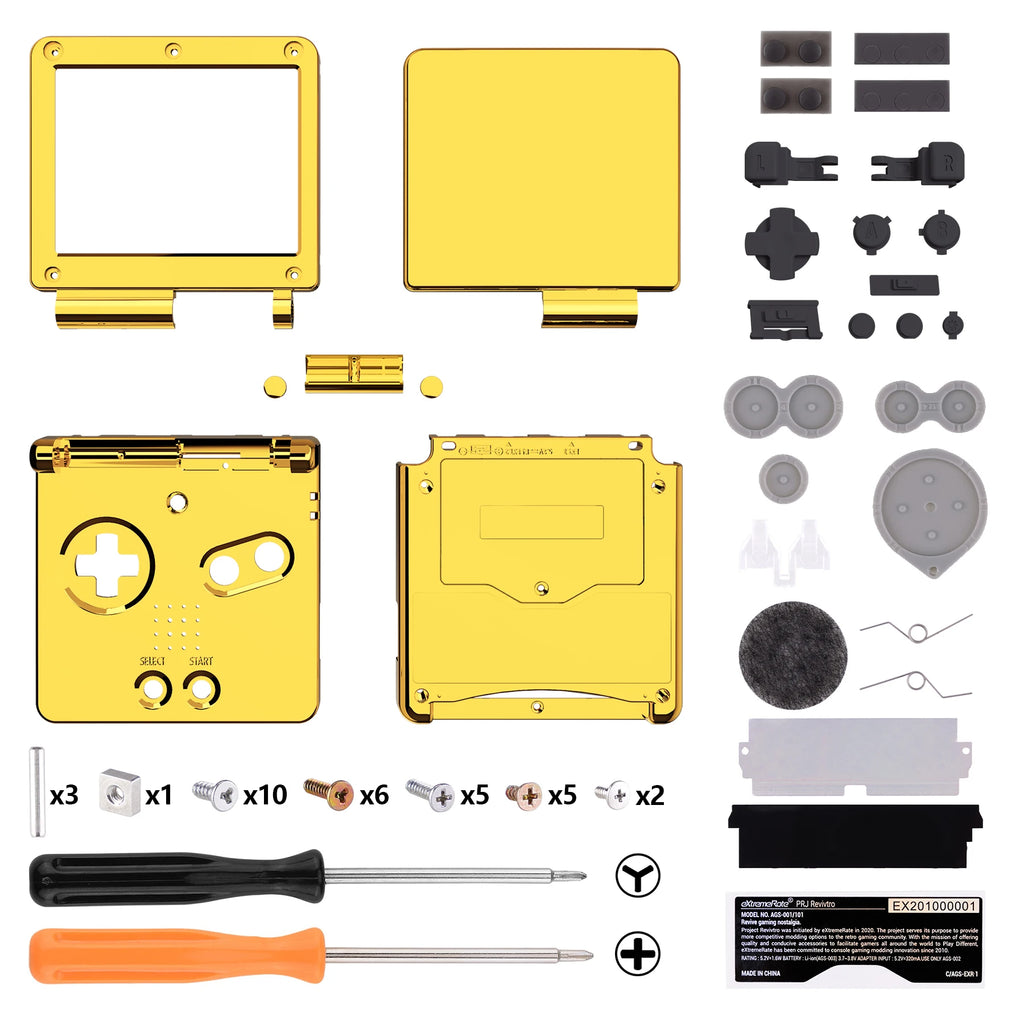 eXtremeRate IPS Ready Upgraded Custom Replacement Housing Shell for Gameboy Advance SP GBA SP for IPS & Standard LCD