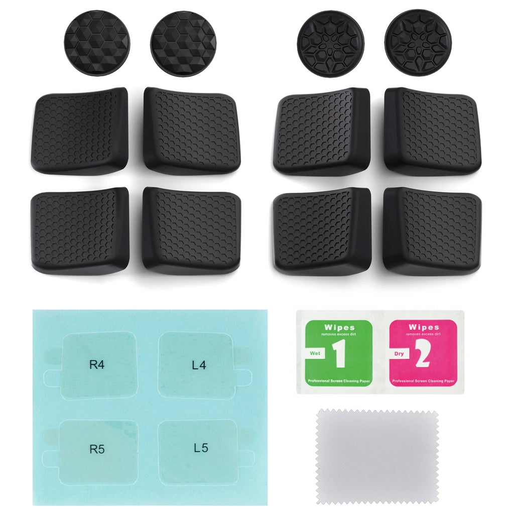 PlayVital Thumb Grip Caps for Steam Deck LCD & OLED Thumbsticks Grips for PS Portal Remote Player - Diamond Grain & Crack