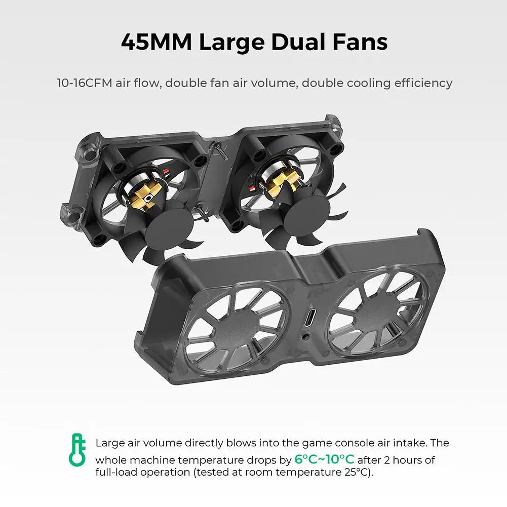 Dual Fan Magnetic Cooling Back Clip 3 Speed Adjustable Radia