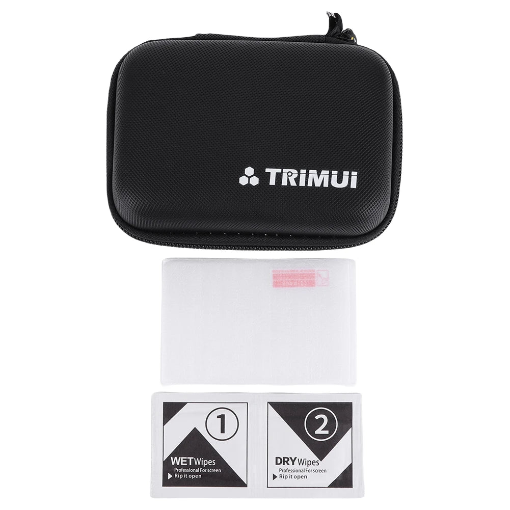 Hard Carrying Case Tempered Glass Screen Protector Protection Bag Game Accessories Box for Trimui Brick Handheld Game Console