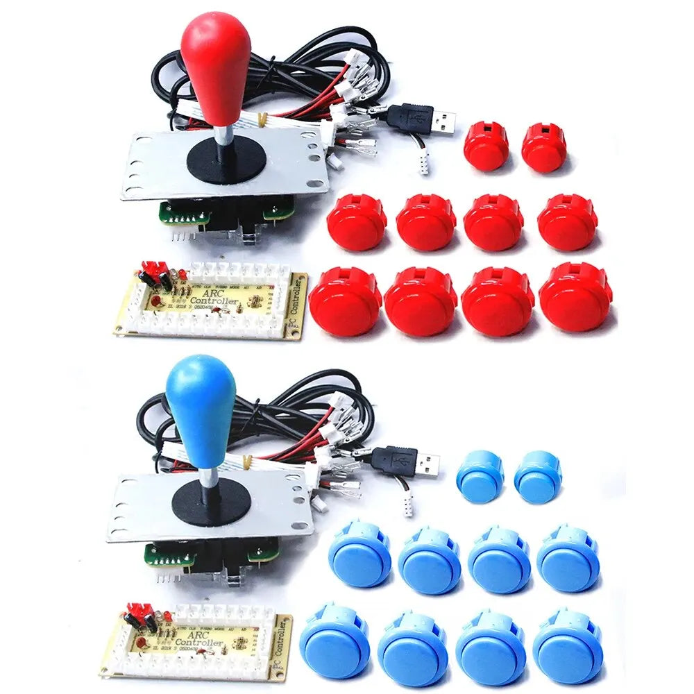 Copy SANWA Game Machine Arcade Console DIY Kit 8 Way Joystick Push Buttons For PC Raspberry Pi Zero Delay USB Board Controller