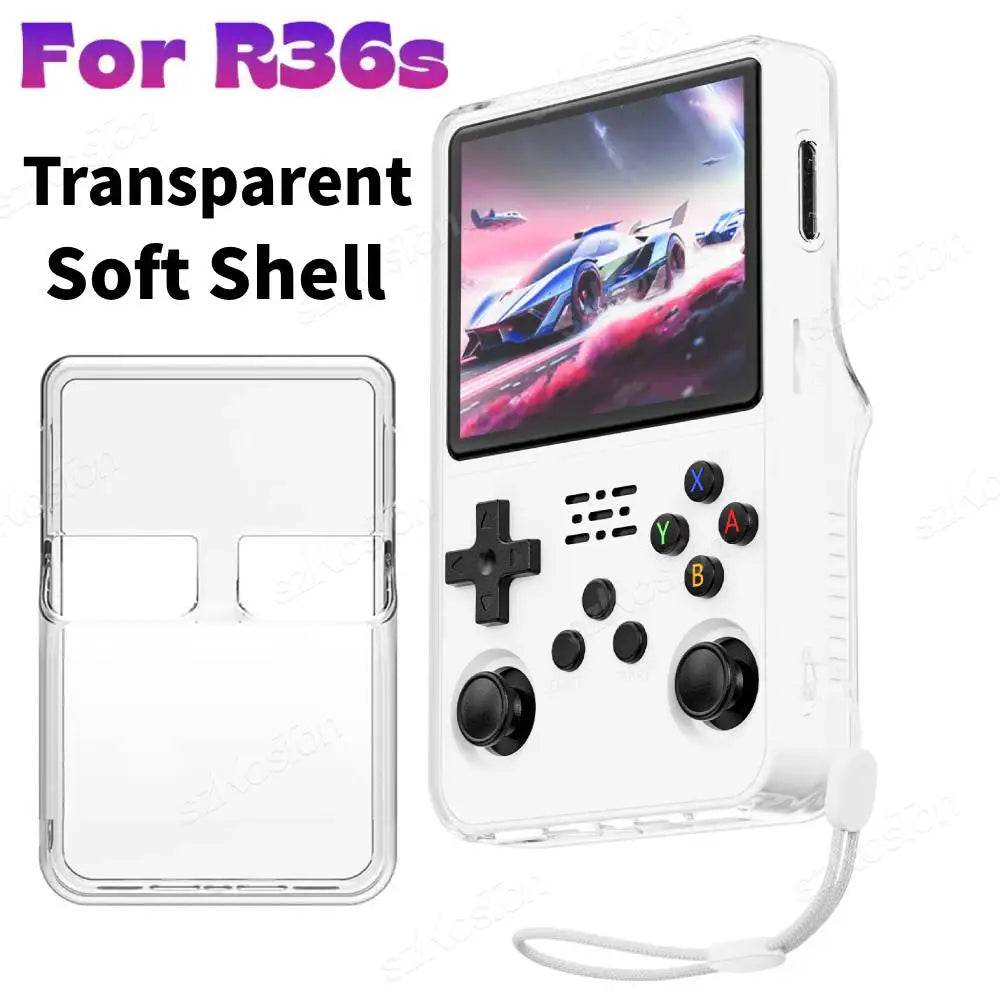 Transparent Protective Case for R36S Handheld Game Console A