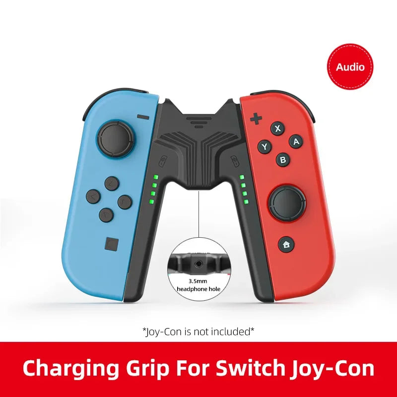 AOLION For Switch Charging Grip Bracket Joycon Handle Controller Grip Station for Switch 2/1 Accessories Gaming