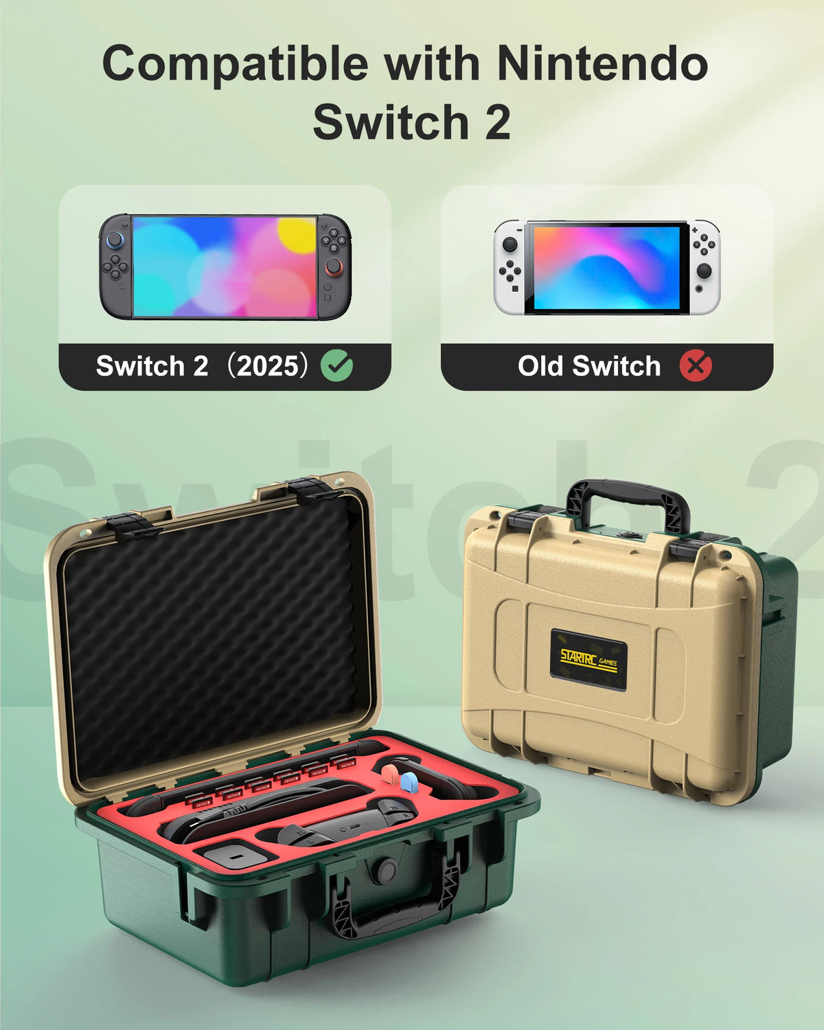 NS Switch 2 Carrying Case Portable Storage Case Hard Waterpr