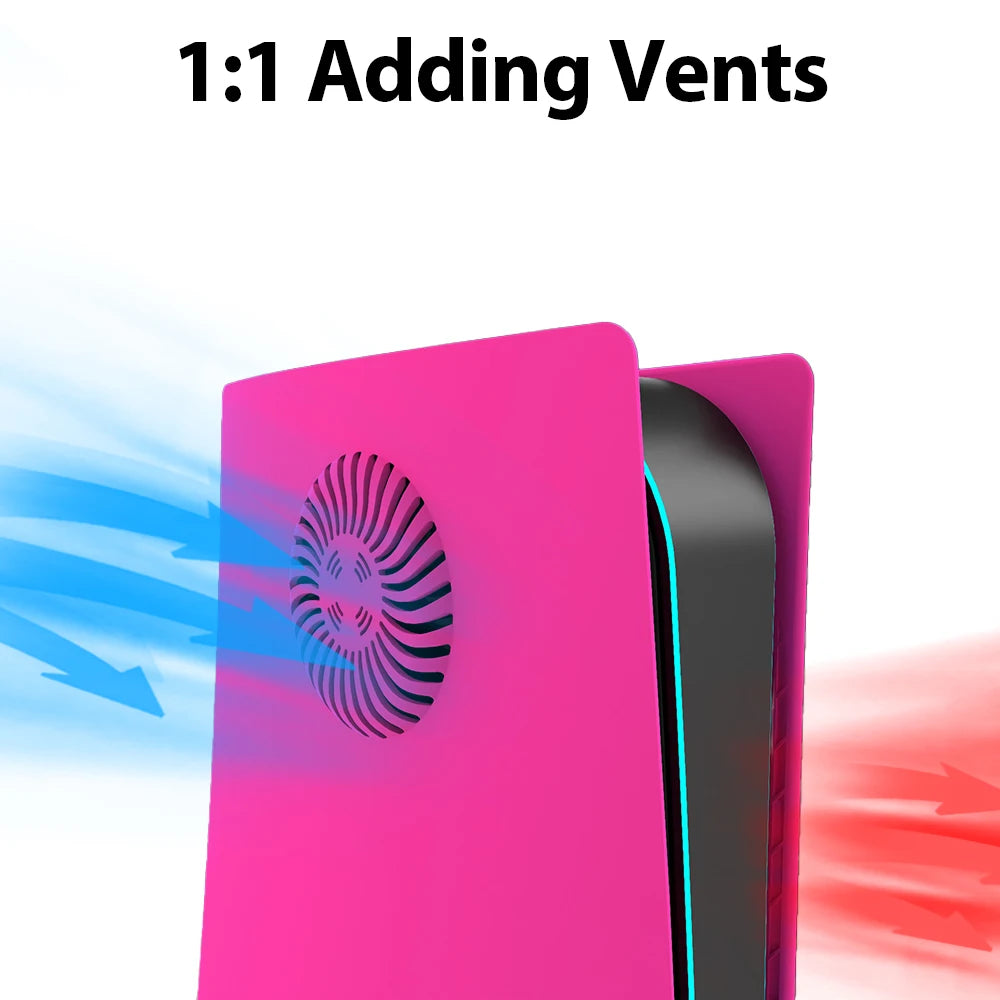 Replacement Faceplate Cooling Vents with RGB Light Strip LED